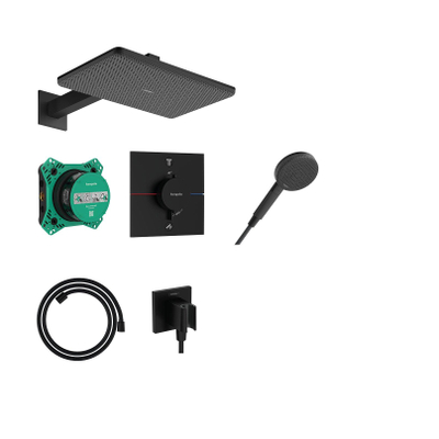 Hansgrohe Raindance alive inbouw set 210/340 1 jet iBox universal 2 m.zwart