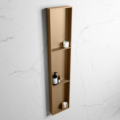 MONDIAZ EASY Nis - 149.5x29.5cm - geschikt voor in- of opbouw - 3 vakken - kleur Oro | Oro