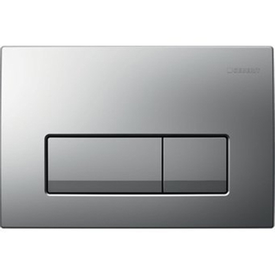 Plaque de commande Geberit Delta50 - chasse d'eau à 2 boutons - boutons rectangulaires - chrome mat