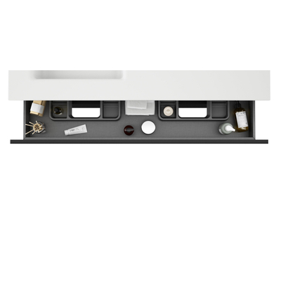 Adema Chaci Badkameronderkast - 120cm - 2 lades - greeploos - excl. topblad - mat zwart