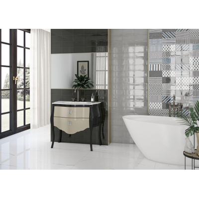 ÉCHANTILLON Cifre Cerámica Atmosphere Pearl Carreau mural Brillant Gris