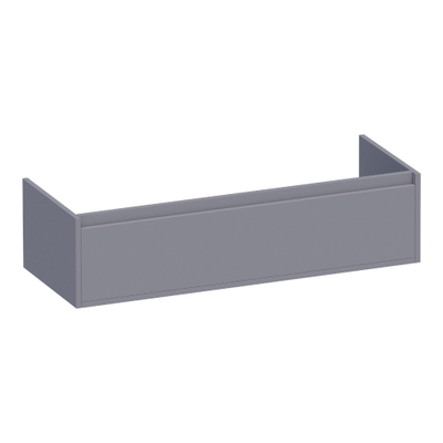 BRAUER Hope wastafelonderkast - 119x30x45.5cm - 2 softclose lades - greeploos - 2 sifon uitsparingen - mat grijs