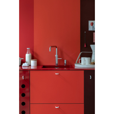 Quooker BE Fusion Square robinet d'eau bouillante - bec pivotant - réservoir Combi - eau chaude / bouillante - Chrome