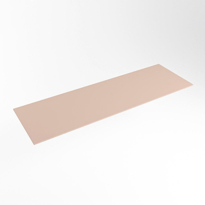 Mondiaz TOP 30 Topblad - 130x30x0.9cm - geschikt voor afdekplaat - Solid surface - Rosee