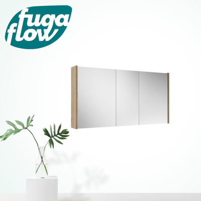 FugaFlow Eccelente Arredo Armoirede toilette 120cm avec panneau latéral chêne