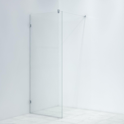 Saniclass Bellini Inloopdouche - scharnierbevestiging - 80x200cm - 8mm veiligheidsglas - anti kalk - chroom