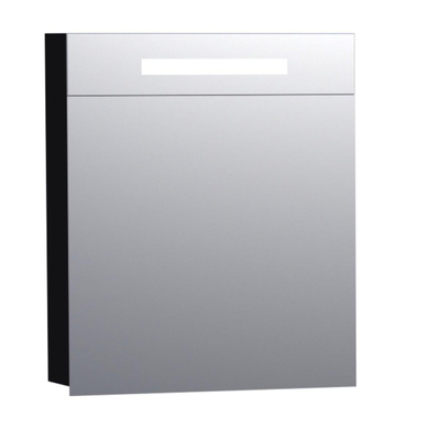 Saniclass Double Face Armoire de toilette 60x70x15cm droite 1 porte avec éclairage LED noir