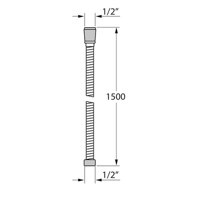 Tiger Flux Doucheslang 150cm Chroom