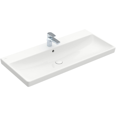 Villeroy & Boch Avento meubelwastafel - 100x47cm - 1 kraangat - met overloop CeramicPlus - White Alpine (glans wit)