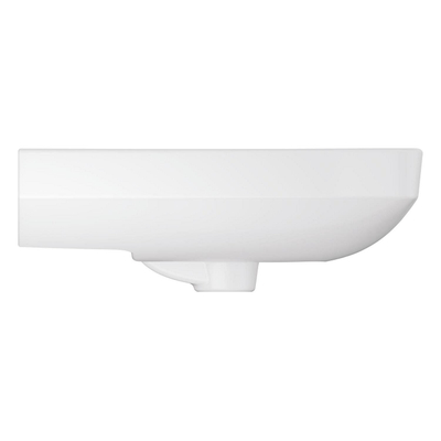 Grohe Euro Weramic Wastafel - vrijhangend - 55x 44cm - met kraangat - met overloop - exclusief wandbevestiging - alpine wit