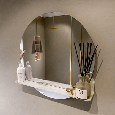 Mondiaz SPOT Miroir de salle de bain - rond 70cm - plan de miroir - couleur Frappe