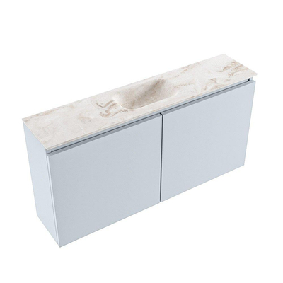 MONDIAZ TURE-DLUX 100cm meuble de toilette Clay. EDEN lavabo Frappe position milieu. Sans trou de robinet.