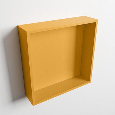 Mondiaz Easy nis 29.5x29.5x8cm - inbouw/opbouw - 1 open vak - Solid surface - Ocher