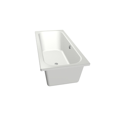 Xenz Aruba Ligbad - 170x75x48 - afvoer Midden - overloop andere kant - acryl - wit