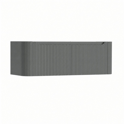 H&R Badmeubelen Juice Wastafelonderkast - 120x45x40cm - afgeronde hoeken - 3D-front - 2 lades - geïntegreerde greep - petrol mat