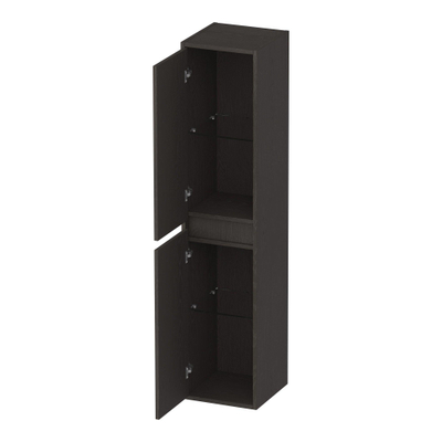 BRAUER Adore badkamerkast - 160x35x35cm - met 2 deuren greeploos links- of rechtsdraaiend Timber Anthracite