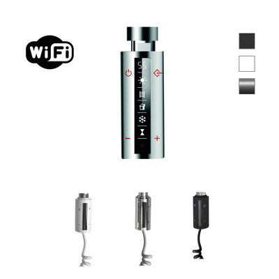 Sanicare HVW Elektrische Radiator - 172x45cm - 671W - wifi - thermostaat - chroom - linksonder - chroom