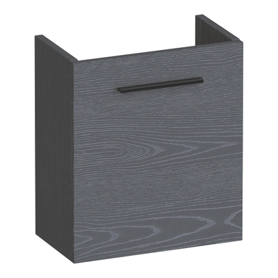 BRAUER Trust meuble lavabo WC - 40x45x22cm - porte à ouverture à droite - sans poignée rapportée - Timber Grey