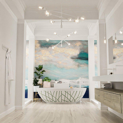 MONDIAZ HOLM DESIGN Baignoire autoportante - 180x85cm - Army / Talc