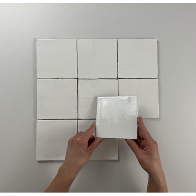 ÉCHANTILLON Par Goof Carreau mural Ancien Hollandais blanc ancien Vintage Brillant Blanc