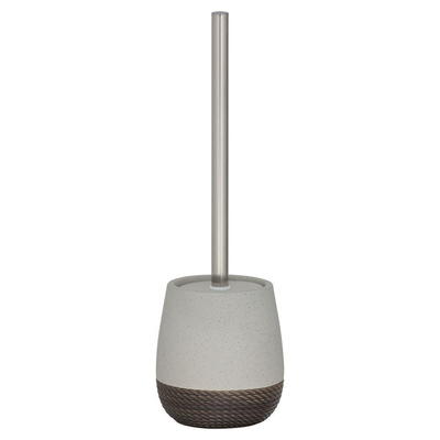 Sealskin Braid Brosse de toilette avec support Gris clair