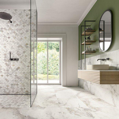 Edimax astor golden age carreau de mur 15x60cm aspect marbre blanc mat