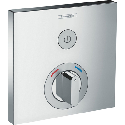 Hansgrohe ShowerSelect Ensemble de finition pour mitigeur thermostatique encastré avec 1 robinet d'arrêt pour 1 fonction de douche chrome