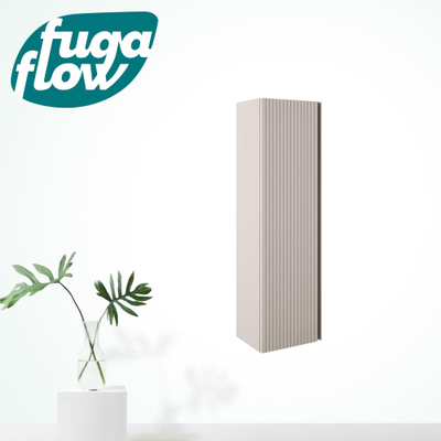 FugaFlow Eccelente Arredo Armoire colonne - 120x34.5x27.5cm - 1 porte - MDF - Coton mat (beige)