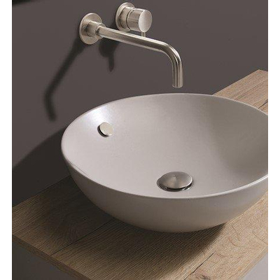 Crosswater Castellon vasque 43x43x14.8cm ronde avec trop-plein céramique gris tempête