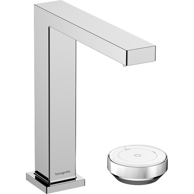 Hansgrohe Tecturis E Mitigeur lavabo - bouchon ouvert - bec 15.8 cm - chrome