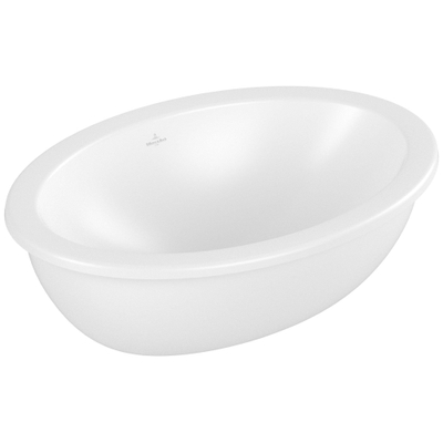 Villeroy & Boch Loop & Friends onderbouwwastafel - 60x38cm - zonder kraangat - met overloop CeramicPlus - mat wit