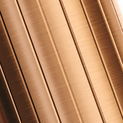 BRAUER Stripe Robinet de lavabo encastré - encastré - raccourcissable - cuivre brossé PVD