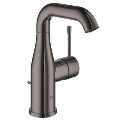 Grohe Essence New Wastafelkraan Opbouw - uitloop 11.4cm - M-size - hoge draaibare uitloop - waste - EcoJoy - hard graphite (antraciet)