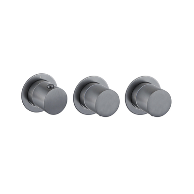 Fortifura Nebbio Calvi Nebbio - inbouwkraan thermostaatkraan - 2 functies - uit te breiden naar - 3 of - 4 func - PVD - geborsteld gunmetal (antraciet)