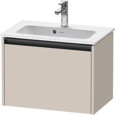 Duravit Ketho 2 meuble sous-lavabo avec 1 tiroir 61x39x44cm avec poignée anthracite taupe mat