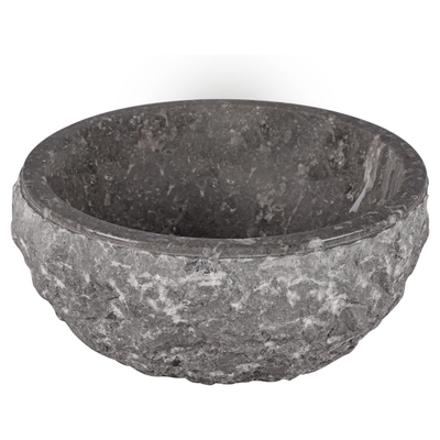 Differnz ASTI Vasque à poser - 38cm - poli pierre naturelle - gris