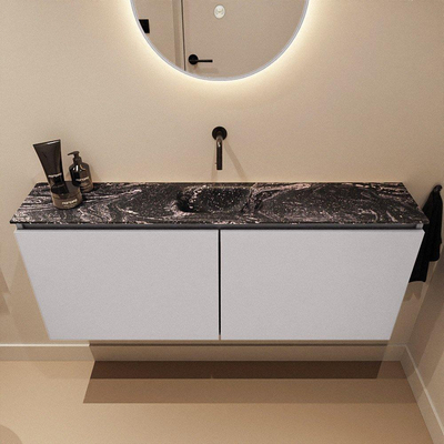 MONDIAZ TURE-DLUX meuble WC 120 cm Cale. EDEN lavabo Lava position centrale. Sans trou de robinet.