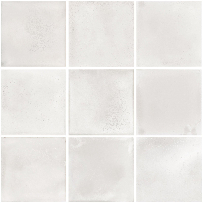The mosaic factory kasba carreau de mosaïque 9,7x9,7x0,65cm carreaux de sol et de mur pour intérieur et extérieur carré porcelaine blanc mat