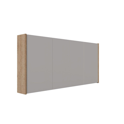 FugaFlow Eccelente Arredo Armoire de toilette - 140x63x16cm - avec panneaux latéraux - chêne