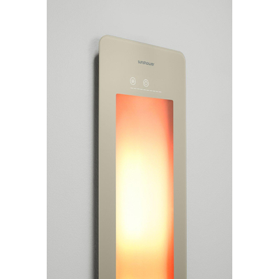Sunshower Round Plus L infrarood + lumière UV en saillie incl. kit d'installation d'angle 185x33x25cm full body Sand White