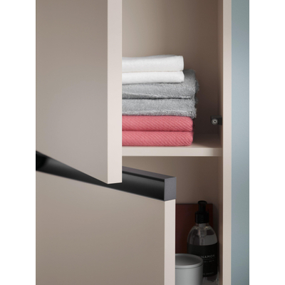 Duravit Ketho.2 Hoge kast 40x36x176cm 2 Rechtsdraaiende deuren Spaanplaat Taupe Mat