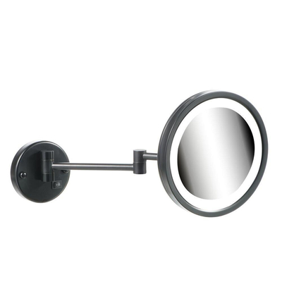 syndroom pepermunt Frank Geesa Mirror Scheerspiegel LED-verlichting 2-armig 3x vergrotend ø 215 mm  Zwart - 91109306 - Sanitairwinkel.nl