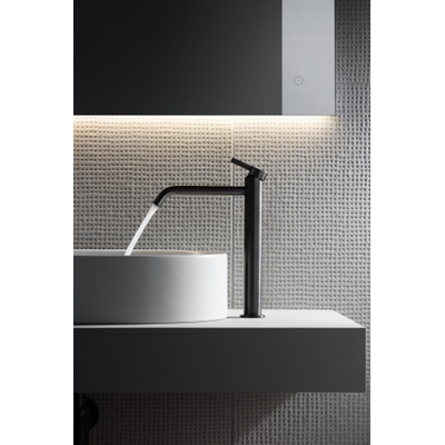 Hotbath Ace Mitigeur de lavabo - haut - posé - sans vidage - Noir poli PVD