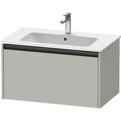 Duravit Ketho 2 meuble sous-lavabo avec 1 tiroir 81x48x44cm avec poignée anthracite gris béton mat