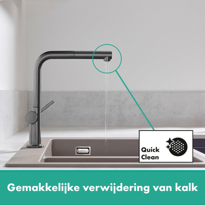 Hansgrohe Talis M54 eengreeps keukenmengkraan 270 Brushed Black Chrome