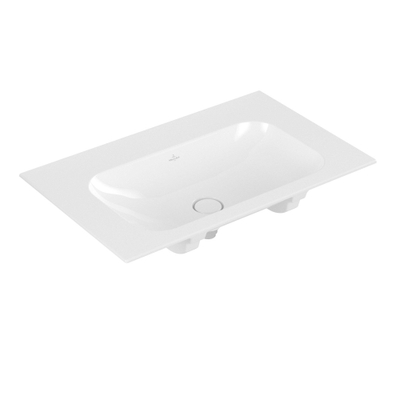 Villeroy & Boch finion meubelwastafel - 80x50cm - zonder kraangat - zonder overloop CeramicPlus - White Alpine (glans wit)