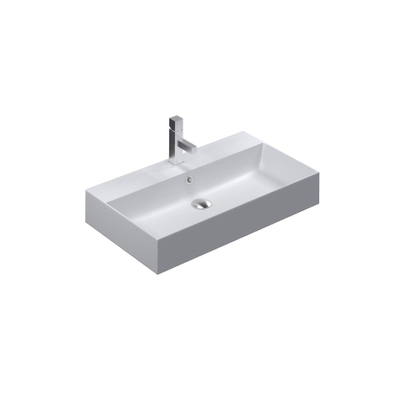 Thebalux lavabo modèle Cube 1x cuve 1x trou de robinet