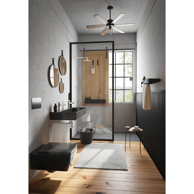 Villeroy & Boch Squaro infinity douchebak - 180x90x4cm - 90cm rechthoek Quaryl - Anthracite (grijs)