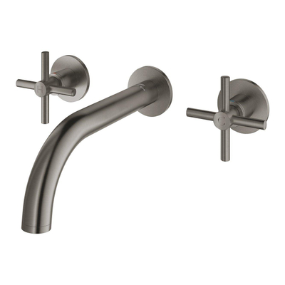 Grohe Atrio S-size 3-gats wandmengkraan hard graphite geb.