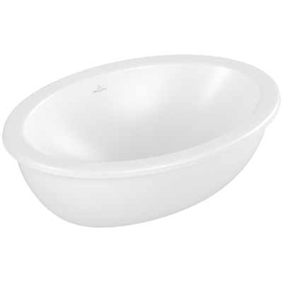 Villeroy & Boch Loop & Friends onderbouwwastafel - 60x38cm - zonder kraangat - met overloop CeramicPlus - mat wit